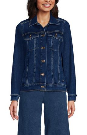 Lands End Womens Denim Trucker Jacket in Crawford Wash at Nordstrom, Size X-Large