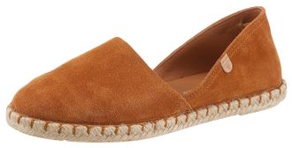 Verbenas Espadrille VERBENAS CARMEN SERRAJE, Damen, Gr. 35, braun (cognac), Veloursleder, Schuhe Espadrille, Schlupfschuh, Sommerschuh, Loafer mit typischem Ju