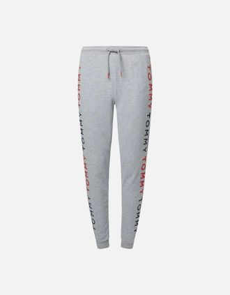Tommy Hilfiger Womens Logo Embroidered Tapered Track Pants, Medium Grey Heather - Size: 12