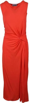 Moschino Abito lungo svasato - Dames - Casual kleedjes - Rood - M - Kleedjes