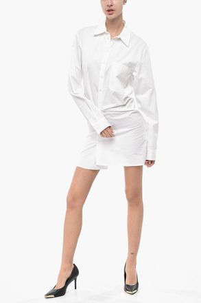 Off-white Cotton Poplin Shirt Dress TWIST Off-White