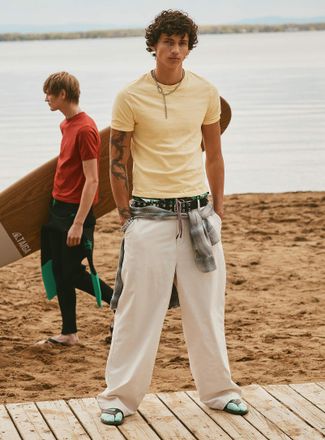 Djab Mens Stretch recycled cotton chinos Camden fit - Baggy