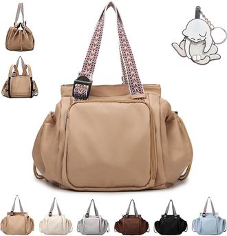 Generic Emma and Kate Everyday Bag Tote Bag, Large Capacity Multifunctional Travel Organizer, 15 Smart Pockets as Crossbody Shoulder (Khaki)