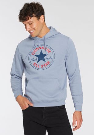 Converse Kapuzensweatshirt CONVERSE STANDARD FIT CENTER FRONT LARGE CHUCK, Herren, Gr. XS, grau (hunder daze), Obermaterial: 80% Baumwolle, 20% Polyester, Swea