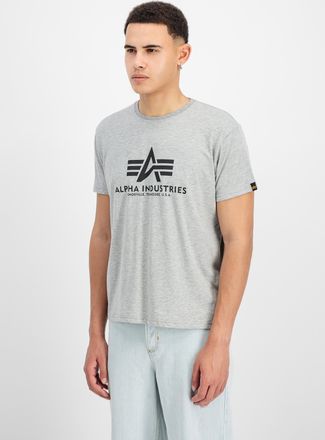Alpha Industries T-Shirt ALPHA INDUSTRIES Basic T-Shirt BL, Herren, Gr. XXL, grau (grau heather), Obermaterial: 100% Baumwolle, Shirts T-Shirt