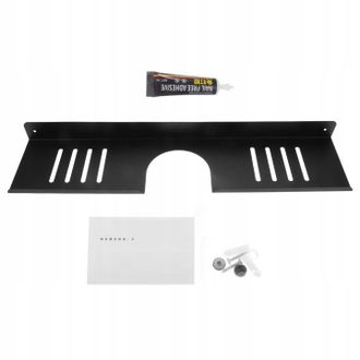 OEM Estante Mural Ba&ntilde;o Inox Negro Sin Perforaci&oacute;n