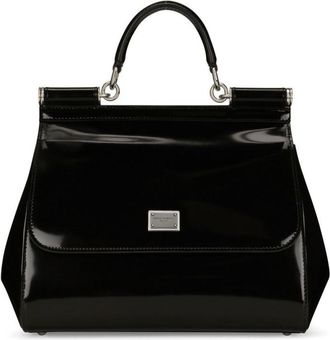 Dolce & Gabbana Black Sicily Large Satchel