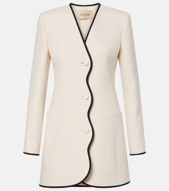 Valentino Crepe Couture scalloped jacket