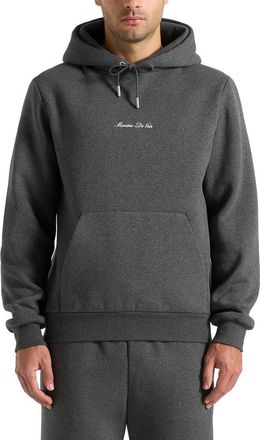Mani&egrave;re De Voir Signature Regular Fit Hoodie in Charcoal Grey at Nordstrom, Size Xx-Large
