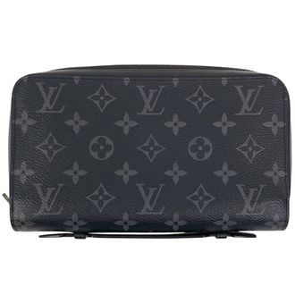 Louis Vuitton Black Noir Monogram Eclipse Long Wallet (Bi-Fold) (Pre-Owned)