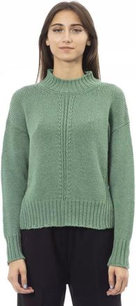 Alpha Studio Mock Neck Wool Sweater