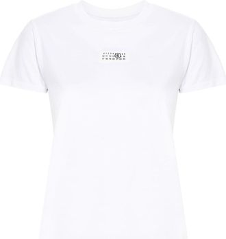Maison Margiela numbers-motif cotton T-shirt - women - Cotton - M - White