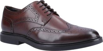 Hush Puppies Kingston Leren Chocolade Brogue Schoenen voor Mannen