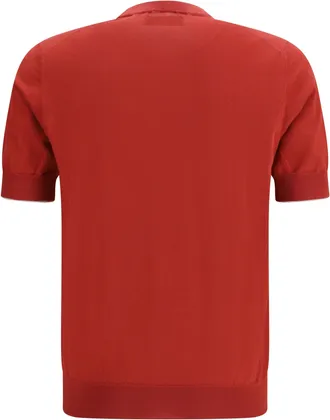 Brunello Cucinelli Mens Cotton T-Shirt Fragola+nebbia T-Shirts And Polos
