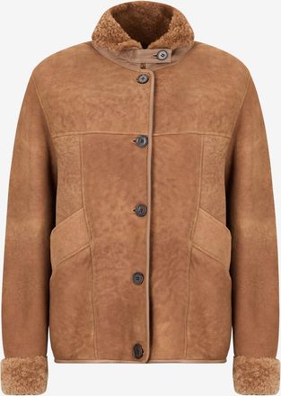 Arma Kurze Wildleder- und Shearling-Jacke Eve