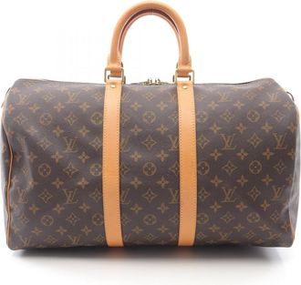Louis Vuitton Brown Coated Canvas Pvc Leather Boston Bag (Pre-Owned)