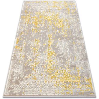 RugsX Alfombra Core 3807 Ornamento Vintage - Estructural, Dos Niveles De Vell&oacute;n, Beige / Oro Yellow 140x190 Cm