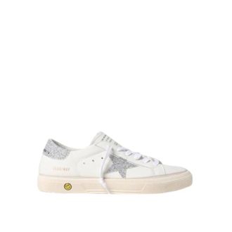 Golden Goose Sneakers, female, White, 7 UK, Crystal Fabric Star Leather Trainers
