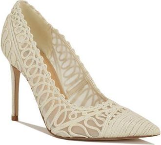 Nine West Frista Pointed Cap Toe Pump in Ivory at Nordstrom, Size 6.5