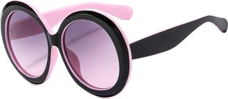 Generic Mens And Womens Large Frame Sunglasses Outdoor Vacation Commuter Sun Glasses(Pink)