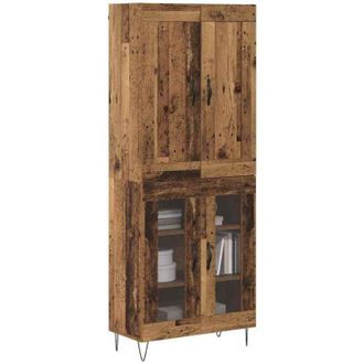 vidaXL Highboard Old Wood 69.5 x 34 x 180 cm Engineered Wood vidaXL