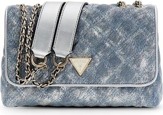 Guess Cerelia Shoulder Sat - Dames - Schoudertassen - Blauw - ONE Size - Denim - Tassen