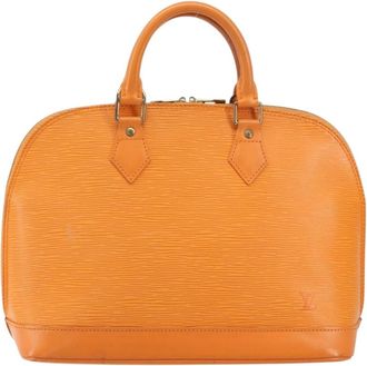 Louis Vuitton Alma Handbag Epi Leather Orange Leather Handbag (Pre-Owned)