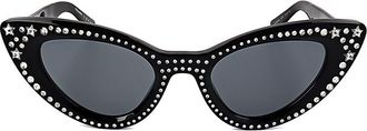 Dsquared2 Ladies Black Cat Eye Sunglasses D2 0092/N/S