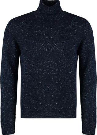THE (ALPHABET) THE (Knit) - Cashmere blend coltrui - Heren - Cashmere truien - Blauw - M - Leer - Truien & Vesten