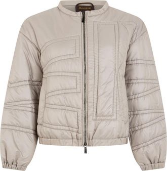 Moorer Tallula Korte Gewatteerde Jas - Dames - Zomerjassen - Beige - XS - Polyester - Jassen