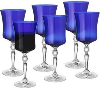 Barski Set Of 6 Stem Wine Glasses