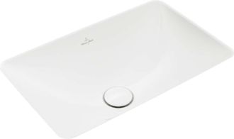 Villeroy & Boch Loop&friends - Lavabo Encastrado, 54x34 Cm, Sin Rebosadero, Ceramicplus, Blanco Alpino 4a5701r1