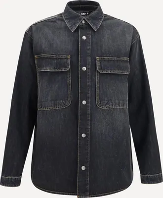 Palm Angels Denim Shirt with back logo Male XL