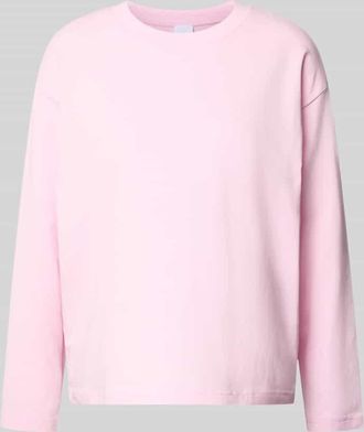 Mey Mey Pyjama-Oberteil mit geripptem Rundhalsausschnitt in Rosa, Größe XL