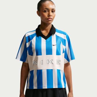 Nike Womens Nike Sportswear Oversized Jersey in Blue | IO0913-435