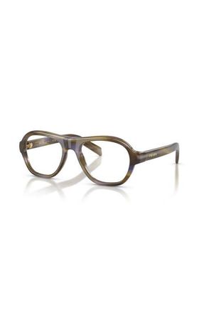 Prada 52mm Rectangle optical glasses in Brown at Nordstrom