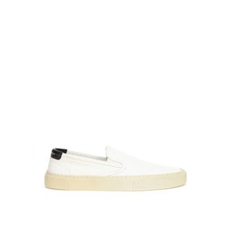 Saint Laurent White Cotton Low Top Womens Sneakers