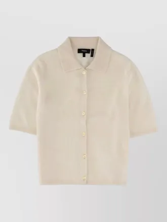 Theory cashmere knit shirt short sleeve style