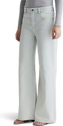 AG - Adriano Goldschmied Saige Mid-Rise Wide Leg in Luminance Womens Jeans Luminance : 27 31, Cotton/Denim/Synthetic