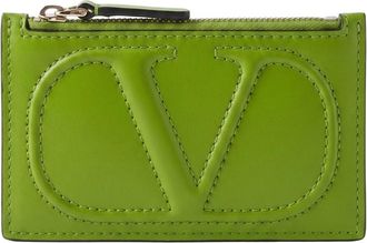 Valentino Garavani Kaarthouder - Dames - Portefeuilles - Groen - ONE Size - Leer - Accessoires