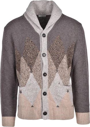Ballantyne Button Cardigan - Brown