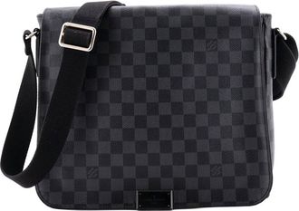 Louis Vuitton Black Damier Graphite District Messenger Bag Gm (Authentic Pre- Loved)