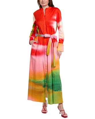 Oscar De La Renta Abstract Maxi Dress