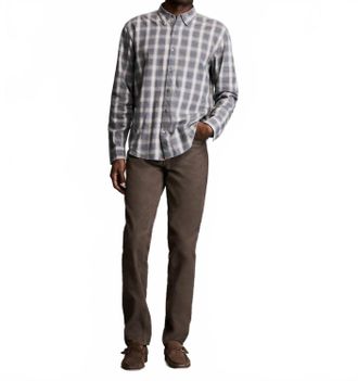 Billy Reid Plaid Sport Shirt In Grey