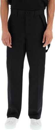 Burberry Mens Black Cotton Wide-leg Pant - Size EU 50 (Mens)