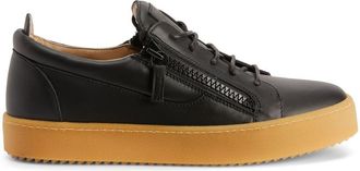 Giuseppe Zanotti Frankie double-zip low-top sneakers - men - Rubber/Fabric/Leather - 50 - Black