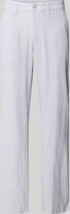 Christian Berg Wide Fit Hose aus Leinen-Viskose-Mix mit Eingrifftaschen in Hellgrau, Gr&ouml;&szlig;e 102