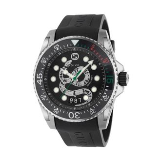 Gucci Duikslang Horloge - Heren - Horloges - Grijs - ONE Size - Accessoires