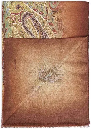 Etro Mens Scarf Paisley Wool Multicolour Scarfs