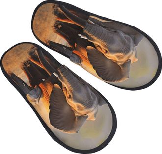 Generic Slippers Cute Elephant Baby And Mom Anti-Skid Shoes Reusable Sliders For Home Trip Bedroom L